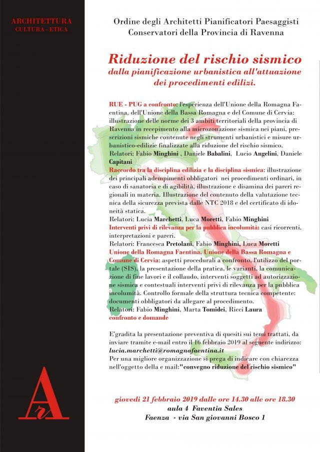 Riduzione del rischio sismico…