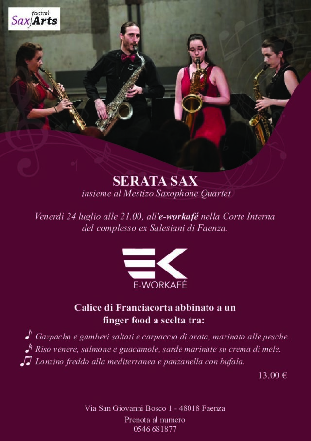 SERATA SAX insieme al MESTIZO SAXOPHONE QUARTET