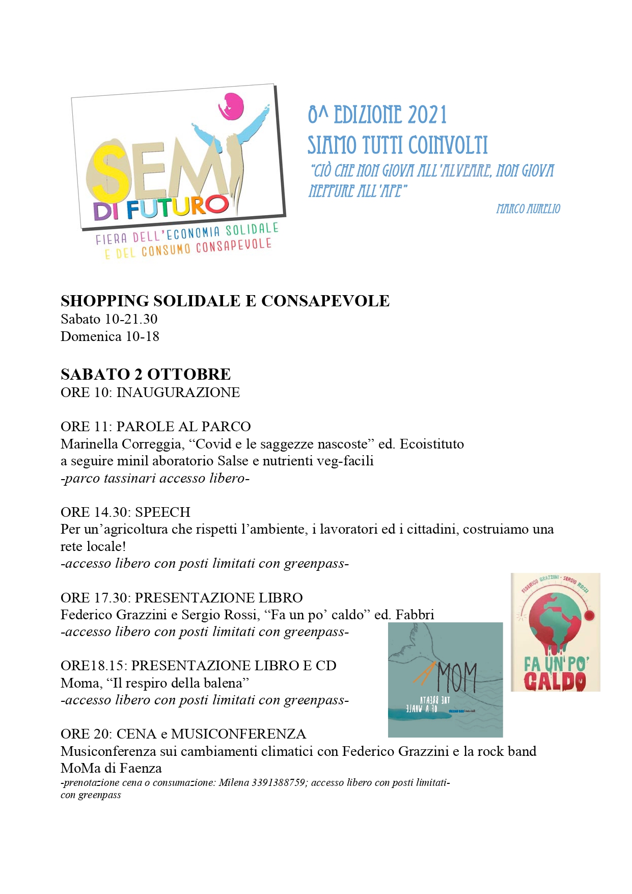 Semi di Futuro - sabato 2 ottobre