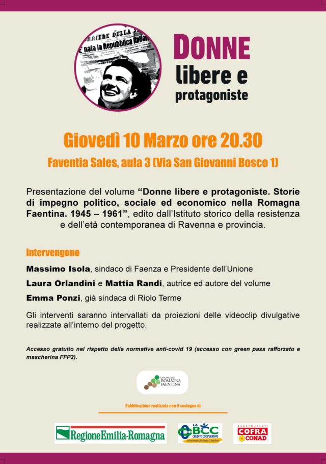 Presentazione del libro ‘DONNE libere e protagoniste’