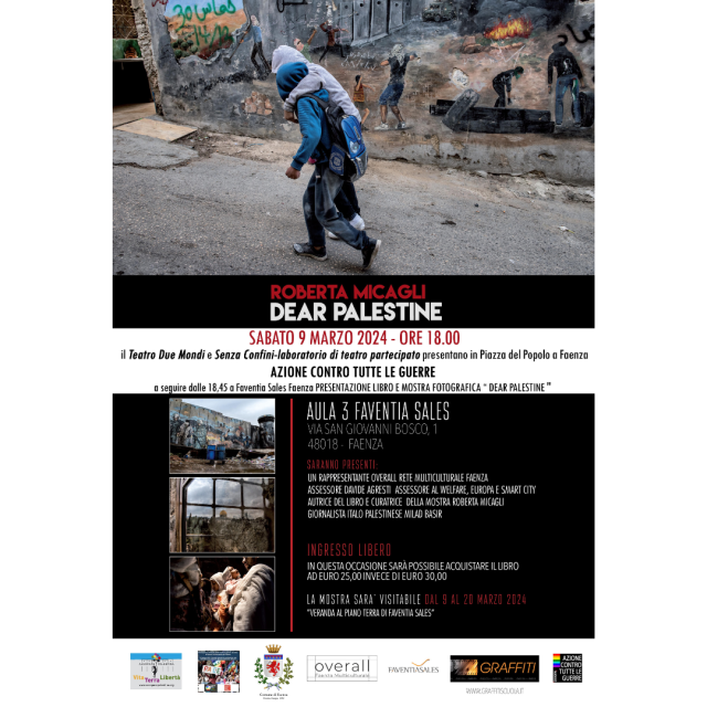 Presentazione libro e mostra fotografica “Dear Palestine”